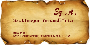 Szatlmayer Annamária névjegykártya