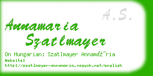 annamaria szatlmayer business card